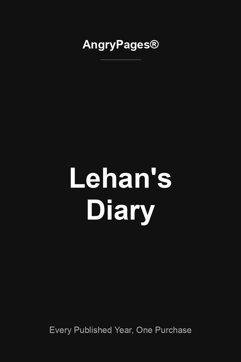 Dark mode alternative cover of Lehan's Diary